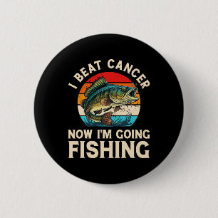 Ich besiege Krebs jetzt fischen Button