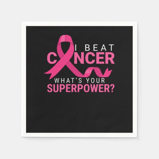 Ich besiege Krebs, was für ein Superpower Awarenes Serviette (Vorderseite)