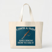 ich besitze ein 9 mm Häkelgarn Jumbo Stoffbeutel (Vorne)