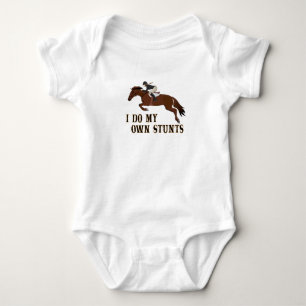 Ich besitze ein Pferderittenmädchen Baby Strampler