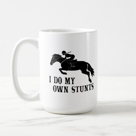 Ich besitze ein Pferderittenmädchen Kaffeetasse (Links)