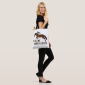 Ich besitze ein Pferderittenmädchen Tasche (Am Model)