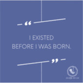 Ich bestand, bevor ich geboren war aufkleber (Vorderseite)