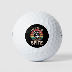 Ich bestehe aus einem spitzigen, lustigen Raccoon Golfball