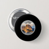 Ich bestieg Half Dome (Wander-T-Shirt) Button (Vorne & Hinten)