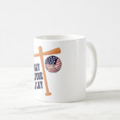Ich bete, bevor ich Basebal Game spiele Kaffeetasse (VorderseiteRechts)