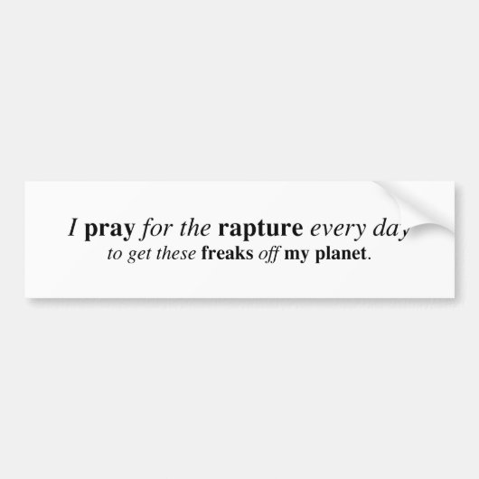 Ich bete für die Begeisterung… Autoaufkleber (Vorne)