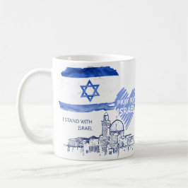 Ich bete für Israel und stehe mit Israel. Weltfrie Kaffeetasse