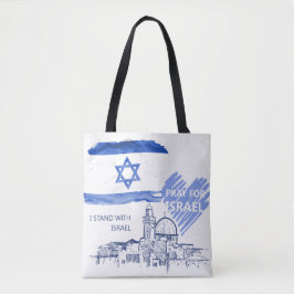 Ich bete für Israel und stehe mit Israel. Weltfrie Tasche