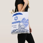 Ich bete für Israel und stehe mit Israel. Weltfrie Tasche (Von Nahem)