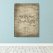 "Ich bete weil..." Leinwand (Insitu (Holzboden))