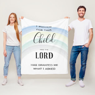 Ich betete für dieses Kind Regenbogenbaby-Junge Fleecedecke