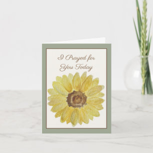 Ich betete heute für dich Sonnenblumen-Gebetskar Karte