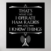 Ich betreibe Ham-Radios und ich kenne die Dinge Poster (Vorne)