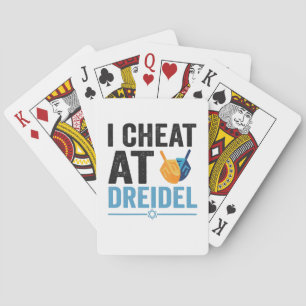 Ich betrüge beim Dreidel lustiges jüdisches Spiel  Spielkarten