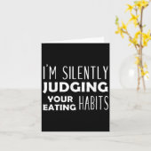Ich beurteile deine Essgewohnheiten schweigend Veg Karte (Gelbe Blume)