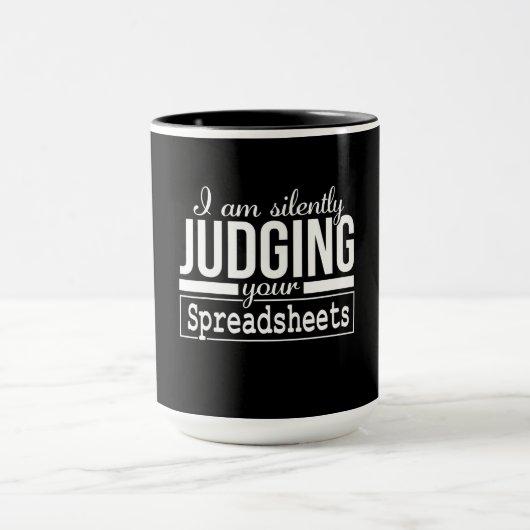 Ich beurteile deine Spreadsheets-Kostümgeschenk le Tasse (Zentrum)