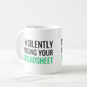 Ich beurteile deine Tabelle stillschweigend Kaffeetasse (Vorderseite Links)
