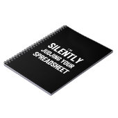 Ich beurteile Ihre Tabellenkalkulation schweigend Notizblock (Linke Seite)