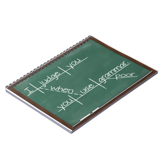Ich beurteile Sie, wenn Sie schlechte Grammatik Notizblock (Linke Seite)