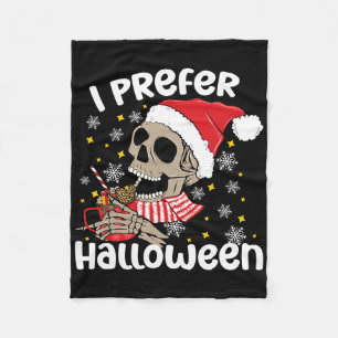 Ich bevorzuge Halloween Funny Skeleton Weihnachten Fleecedecke