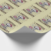 Ich bevorzuge Halloween Spooky Xmas Skeleton Gothi Geschenkpapier (Ecke)