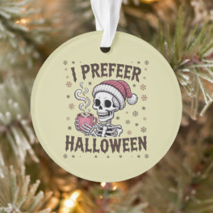 Ich bevorzuge Halloween Spooky Xmas Skeleton Gothi Ornament