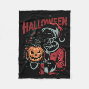 Ich bevorzuge Halloween Weihnachten Grusel Süß Tot Fleecedecke