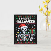 Ich bevorzuge Halloween Weihnachts-Sweater Funny S Karte (Gelbe Blume)