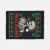 Ich bevorzuge Halloween Weihnachtskraut Weihnachts Fleecedecke (Vorderseite (Horizontal))