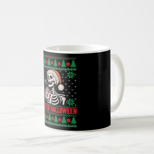 Ich bevorzuge Halloween Weihnachtskraut Weihnachts Kaffeetasse (VorderseiteRechts)