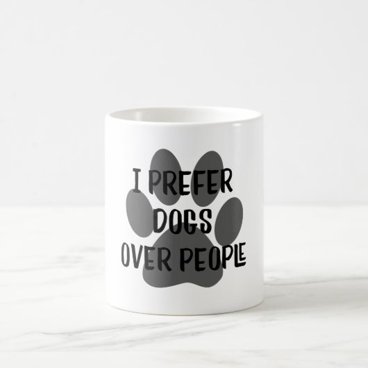 Ich bevorzuge Hunde über Menschen für Hundefreunde Kaffeetasse (Mittel)