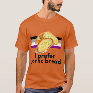 Ich bevorzuge Knoblauchbrot Asexuelle Pride retro T-Shirt