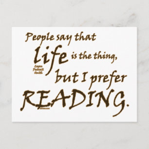 Ich bevorzuge Lesen Postkarte