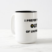 Ich bevorzuge Männer aus der Gleichheit Zweifarbige Tasse (Vorderseite Links)