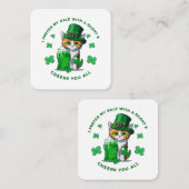 Ich bevorzuge mein Kale mit einem stillen K-Funny Quadratische Visitenkarte (Vorne/Hinten)