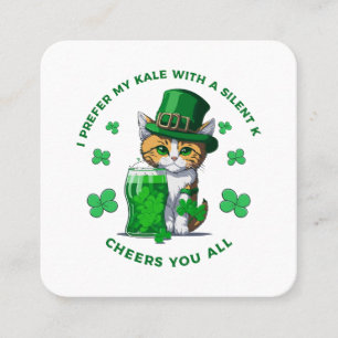 Ich bevorzuge meinen Grünkohl mit einem stillen K Quadratische Visitenkarte