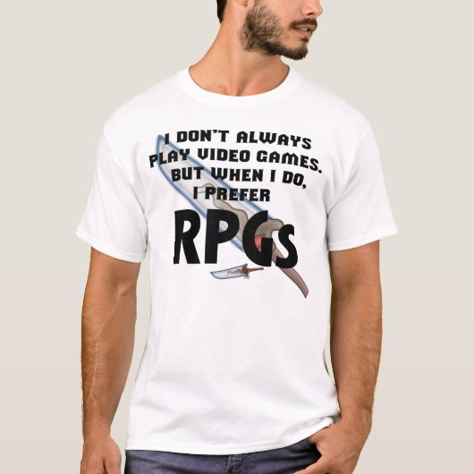"Ich bevorzuge RPGs" Shirt (Vorderseite)