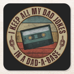 Ich bewahre all meine Papa-Witze in einer Papa-Dat Rechteckiger Pappuntersetzer