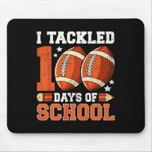 Ich bewältigte 100 Tage Schule 100. Tag Fußll Schü Mousepad
