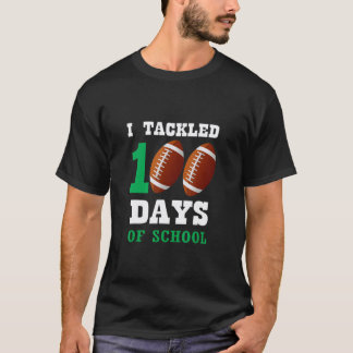Ich bewältigte 100 Tage Schulfußball Jungen Lehrer T-Shirt