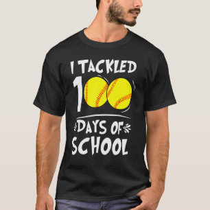Ich bewältigte 100 Tage Schult Softball 100. Tag T T-Shirt