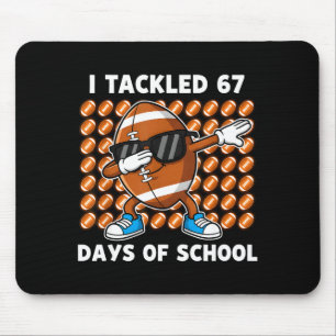 Ich bewältigte 67 Tage Schule 67 Meme Fußball Humo Mousepad