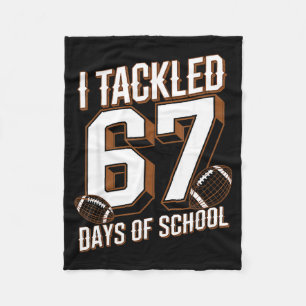 Ich bewältigte 67 Tage Schule Lustiges Sechs Siebe Fleecedecke
