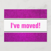 Ich bewege Postkarten mit Imitaten in Rosa Glitzer (Vorderseite)