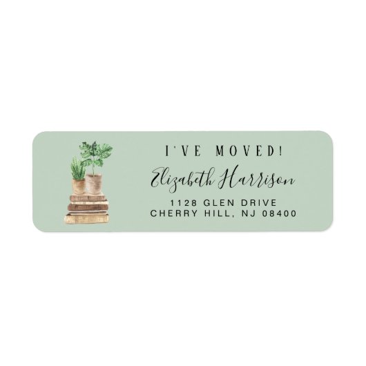 Ich bewegte Boho Pflanze Rücksendeadresse (Vorne)