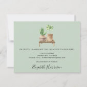 Ich bewegte Boho Pflanze Sage Green Ankündigung (Rückseite)
