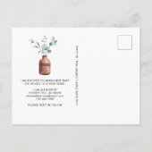 Ich bewegte Eukalyptus Greenery Wasserfarbe Ankündigungspostkarte (Rückseite)