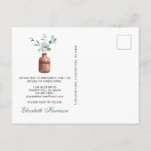 Ich bewegte Eukalyptus-Wasserfarbenbewegung Ankündigungspostkarte (Rückseite)