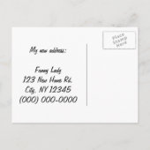 Ich bewegte mich! ankündigungspostkarte (Rückseite)